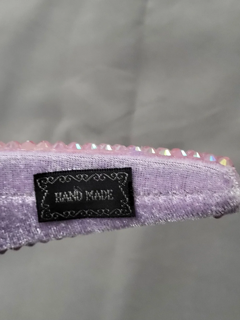 Lavender Crystal Padded Headband - Women's Sparkle Hair Accessory